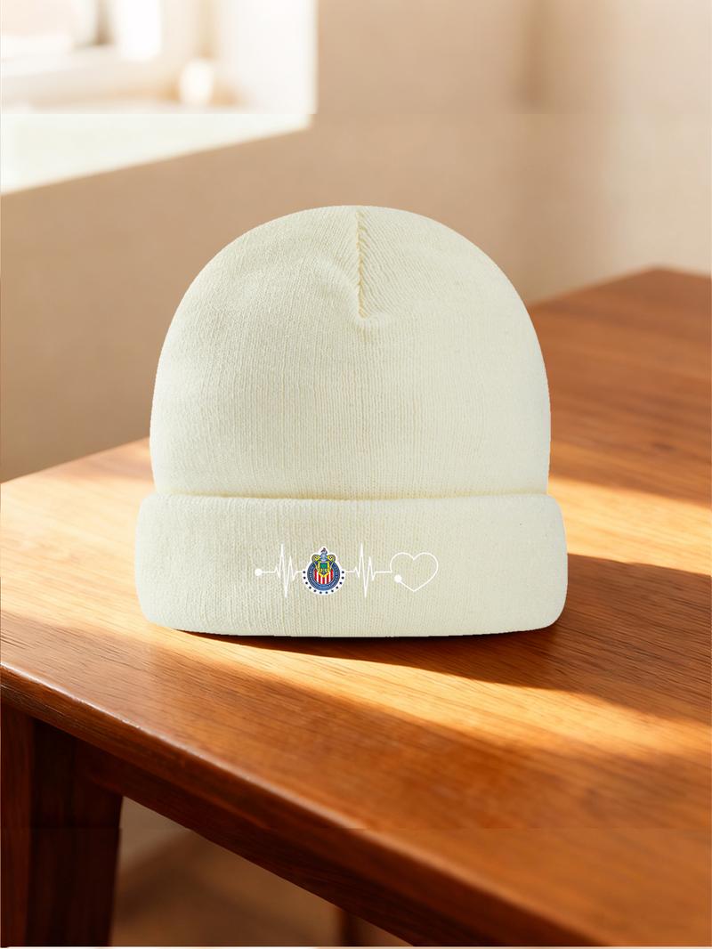 Chivas de Guadalajara Mexican Soccer Team I Heart 2026 new model Multi Color Soft Fabric Winter Cap Warm Cozy Unisex Knit Hat with Universal Fit, Versatile Headwear for All Genders & Cold Weather Graphic Hat