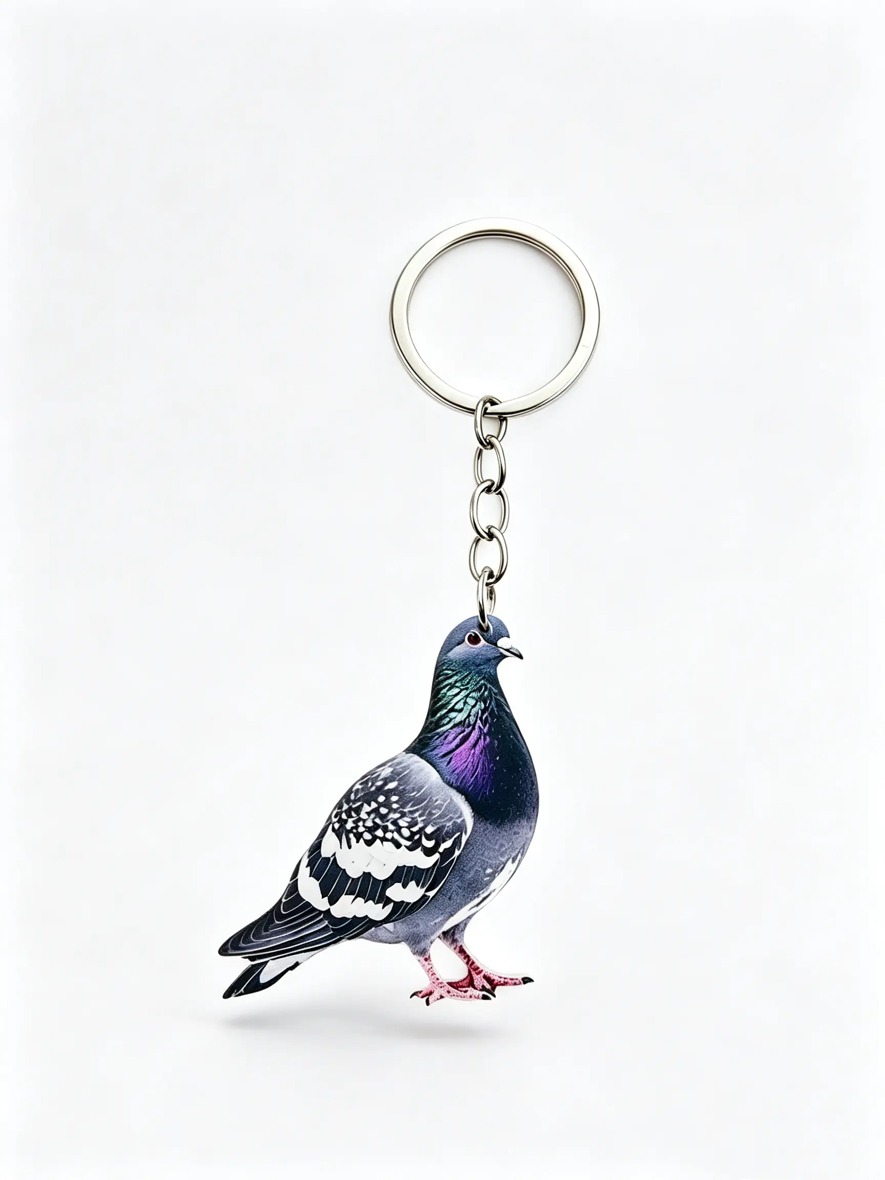 Pigeon Keychain, Cute Racing Homing Pigeon Acrylic Key Chain, Realistic Bird Charm Key Ring, Bag Purse Backpack Accessory, Unique Gift for Pigeon Lovers Men Women Kids, Animal Themed Small Pendant Ornament
