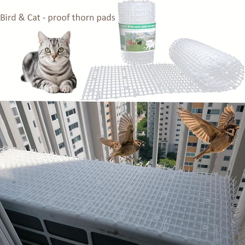 4m Anti-Cat Net & Deterrent Mat Roll, Outdoor Plastic Fence for Balcony, Roof, Garden & Flower Beds, Pet Barrier to Keep Cats Away