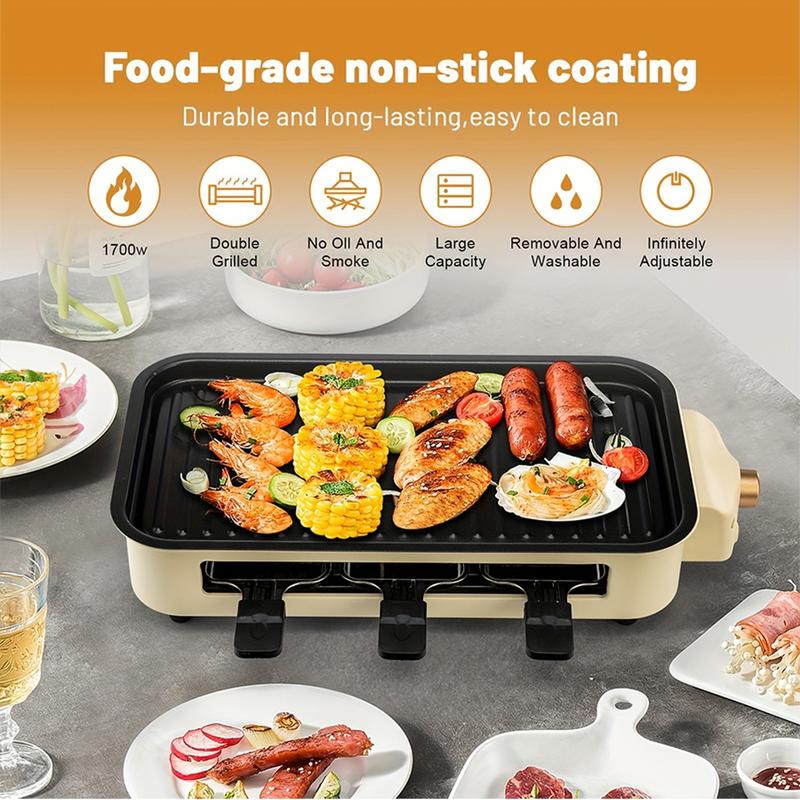 Halloween Festival Warm-up AORAN 1800W Indoor Electric Smokeless BBQ Grill with Non-Stick Coating, Perfect for Home Korean BBQ and Multi-Function Cooking Stainless Steel Grilling Universal Griddle Halloween Festival Warm-up AORAN 1800W Indoor Electric Smokeless BBQ Grill with Non-Stick Coating, Perfect for Home Korean BBQ and Multi-Function Cooking Stainless Steel Grilling Universal Griddle