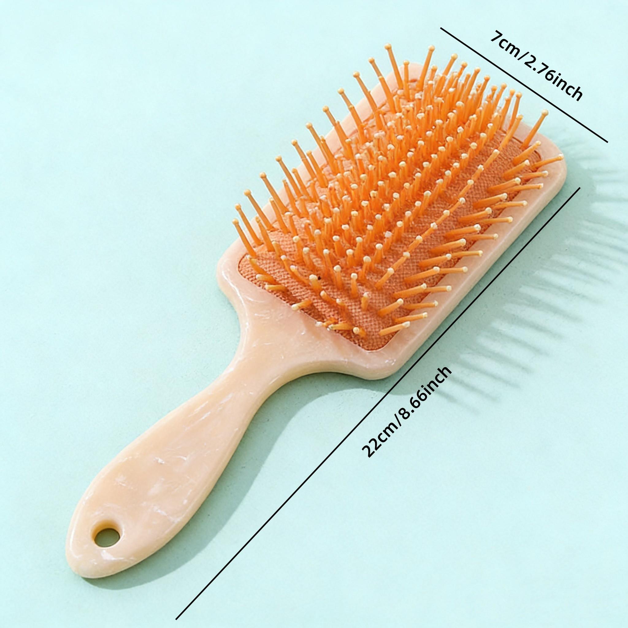 Marble Pattern Cushion Hair Brush Square Handle Scalp Massage Styling Comb Comfortable Scalp Massage Detangle Hair Without Pulling Pretty and Practical