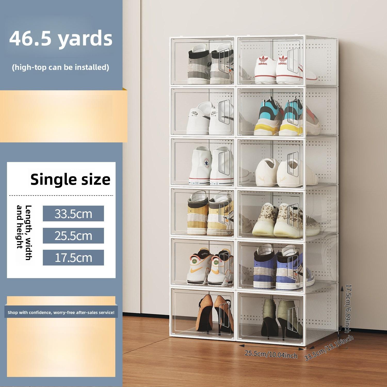 8/16 large storage shoe box, thickened version, easy assembly, multi-function removable multi-layer simple shelf, shoe storage box, shoe cabinet, shoe rack, transparent shoe display cabinet, Closet Shoe Organizer