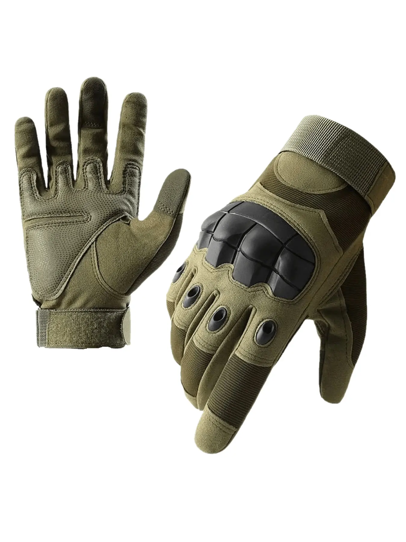 Touch Screen Tactical Full Finger Gloves | Hard Shell Protection, Non-Slip & Wear-Resistant Military Combat Training Gloves for Unisex