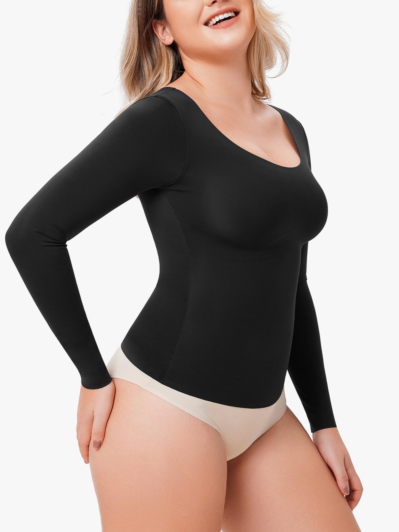 Women's Seamless Bodycon Tank Top, One-Piece Cutout Design, No Underwire, Waist Cinching, Slimming Arms, Wearable as Layering Piece