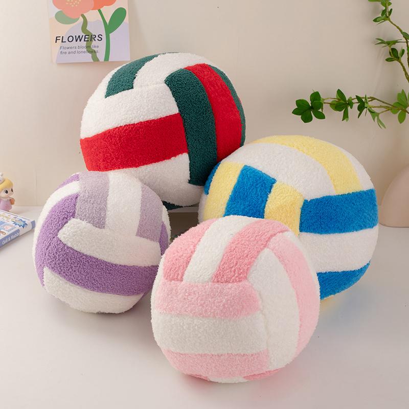 Volleyball Pillow Sports Pillows Volleyball Plush Pillow Sport Theme Fluffy Stuffed Throw Pillow Volleyball Room Decor Gift for Bedroom Decoration Supplies Soft Cushions