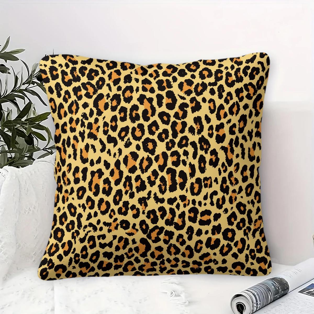 Leopard Print Throw Pillow, Multiple Styles, Soft Breathable Comfortable Skin-Friendly, Decorative Cushion Cover for Bedroom Living Room, Suitable for All People, Ideal Gift Choice