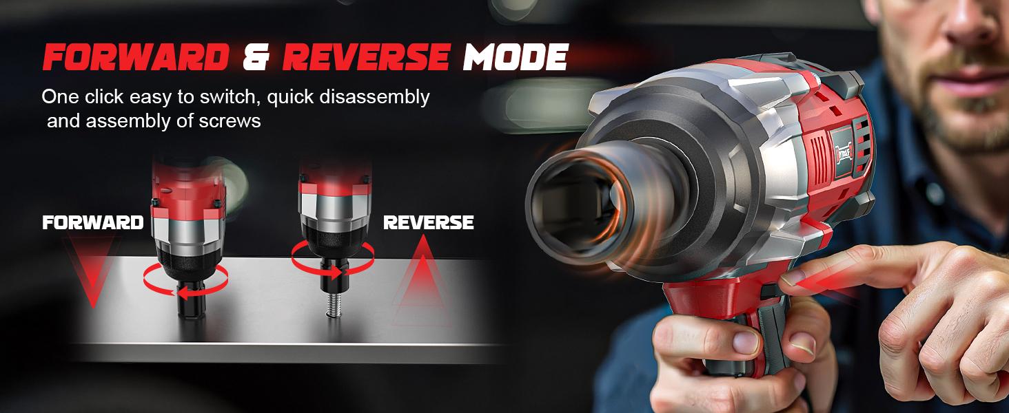 1850Ft-lbs (2500N.m)-3/4"Impact Wrench Compatible with Milwaukee 18V Battery (NO Battery!!!), Brushless Impact Gun 4-Speed with Auto-Stop Reverse for Car/Truck 1850Ft-lbs (2500N.m)-3/4"Impact Wrench Compatible with Milwaukee 18V Battery (NO Battery!!!), Brushless Impact Gun 4-Speed with Auto-Stop Reverse for Car/Truck