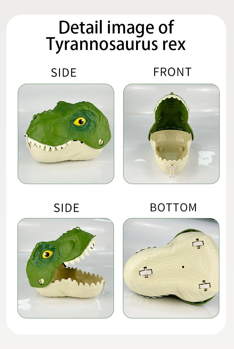 T-Rex Replica Model, Dinosaur Head Toy Storage Box, Kids Backpack Set, Portable Outdoor Toys, Halloween & Christmas Gifts for Boys Girls