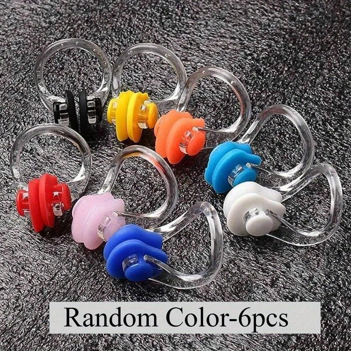 6pcs waterproof silicone swimming nose clips, soft nose protection for surfing and swimming, lightweight and comfortable swimming accessories