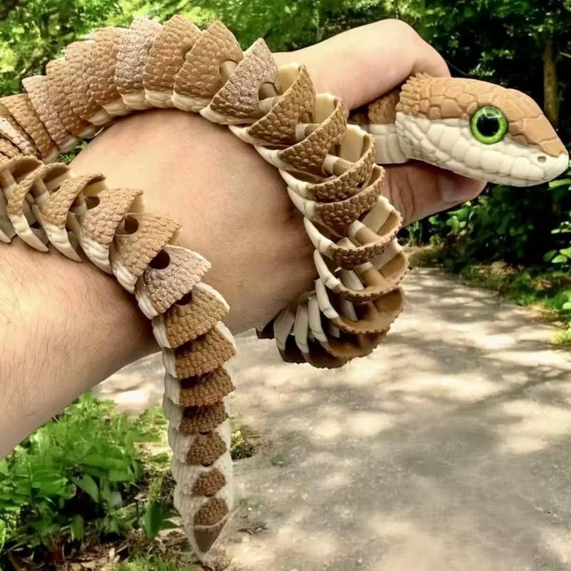 Printable Multi-Color Viper Model Toy Figure, Movable Snake Collectible Decoration, Unique Gift Idea for Enthusiasts