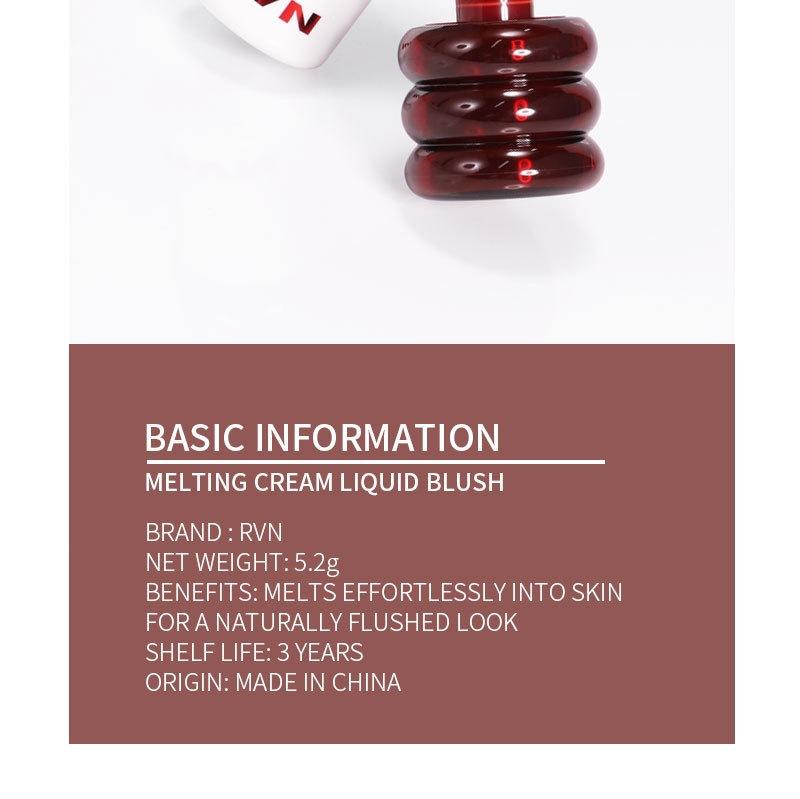 Creamy blendable water-glow Korean style blush stick, ultra-smooth liquid blush, naturally brightens skin tone, silky and soft texture, pure and seductive dewy skin