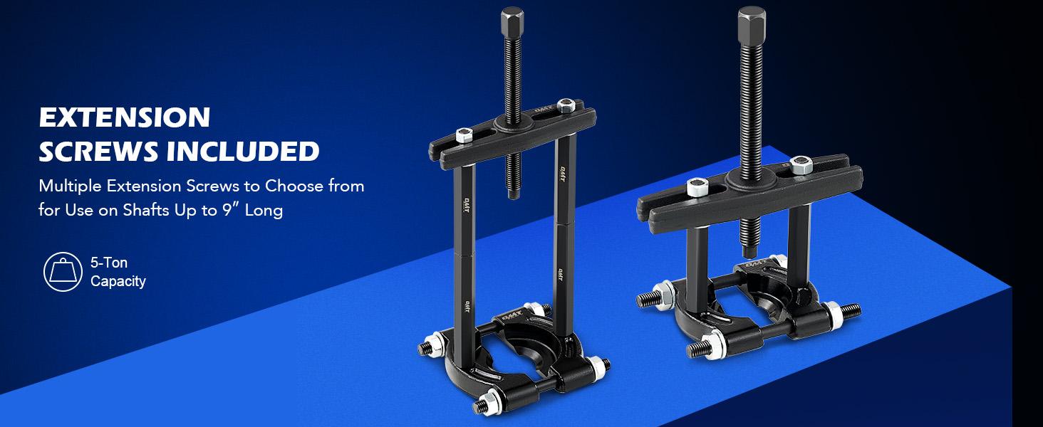 Orion Motor Tech 38pc 2-in-1 Bearing Press Kit, Front Wheel Bearing Removal Kit with Sliding Screws Sleeves, 5 T Wheel Bearing Separator Puller Set with 2" & 3" Jaws, Bearing Puller Tool Set with Case Repair Toolkit, Limited Time Deal