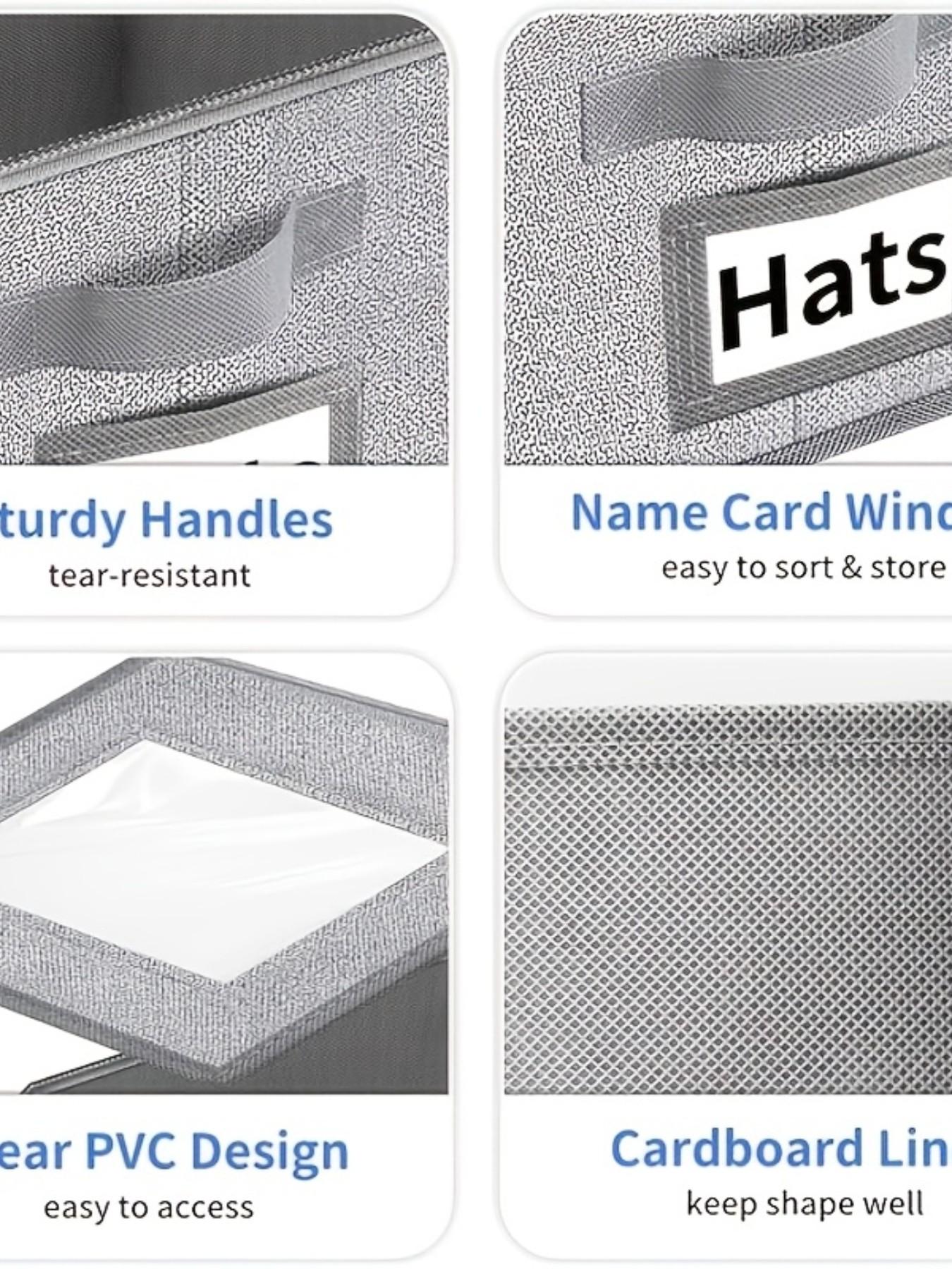 Baseball Cap Storage Box, Stackable Design with Transparent Lid, Flip-Top Access for Easy Organization, Ideal Wardrobe Solution