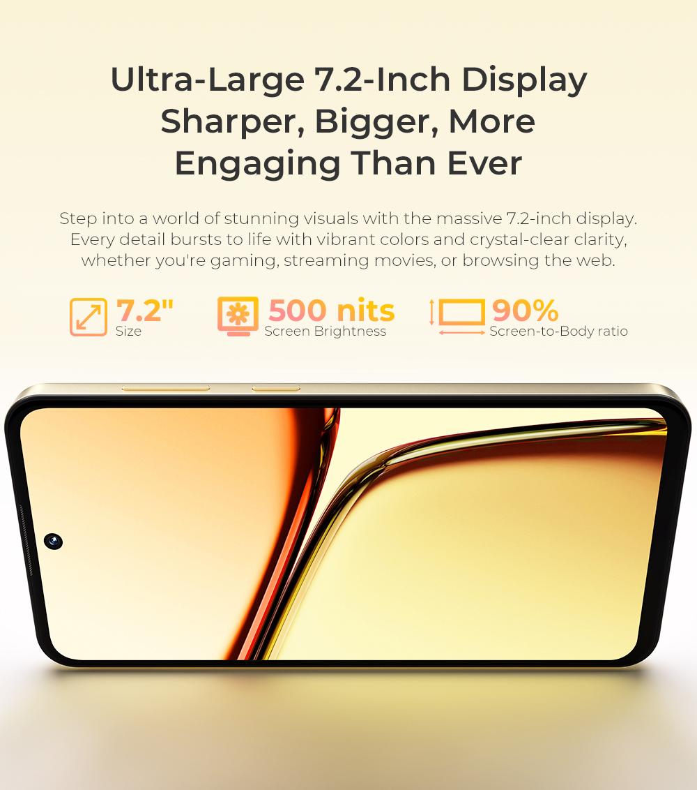 7.2インチ 16GB 128GB OUKITEL C69 スマートフォン OUKITEL C69 7.2-inch 6000mAh Battery 9.5mm Ultra-thin Body
