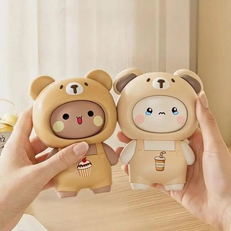 Original Bubu Dudu Change Face Figure Toy Keychain Pendant Doll Panda Bear Anime Figures Ornament Bag Decoration Gift