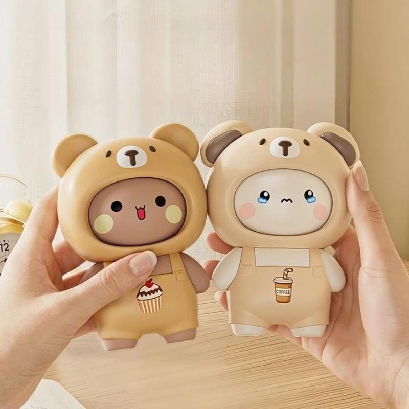 Original Bubu Dudu Change Face Figure Toy Keychain Pendant Doll Panda Bear Anime Figures Ornament Bag Decoration Gift