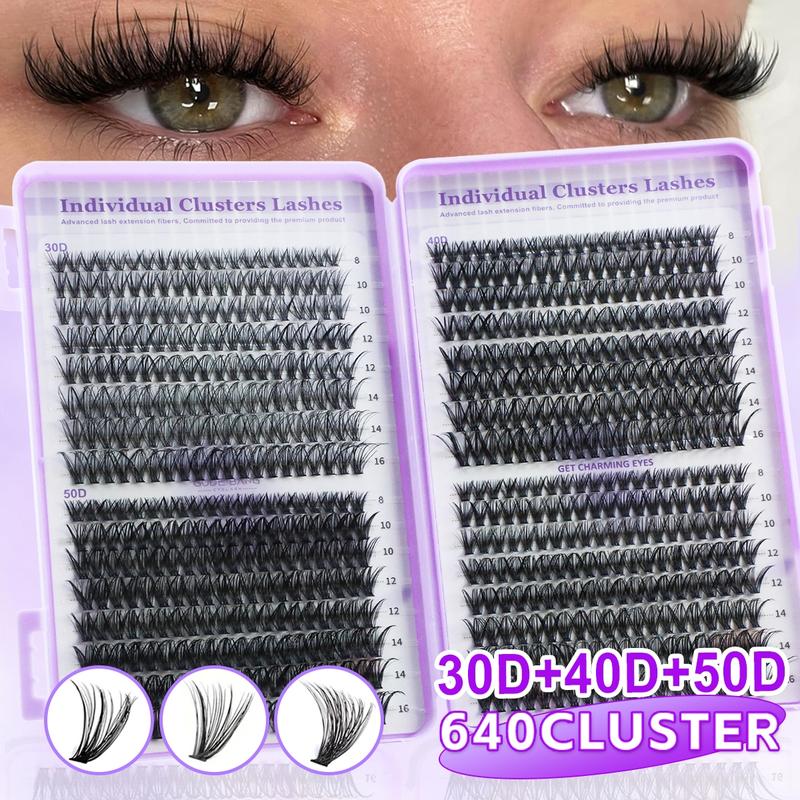 Large Capacity False Eyelashes, Eyelash Extensions, Mixed Pack, D Curl, Easy DIY Personal Lashes, Daily Use, Parties, Travel, Gift for Family and Friends