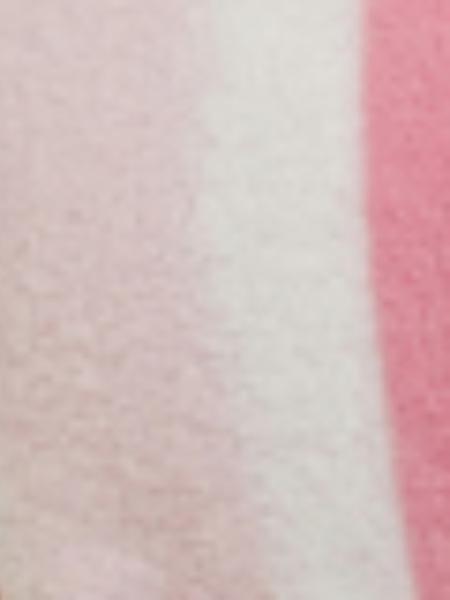 Women's pink striped printed nightgown, thickened robe, autumn and winter velvet warm home clothes, casual and elegant vacation pajamas for going out