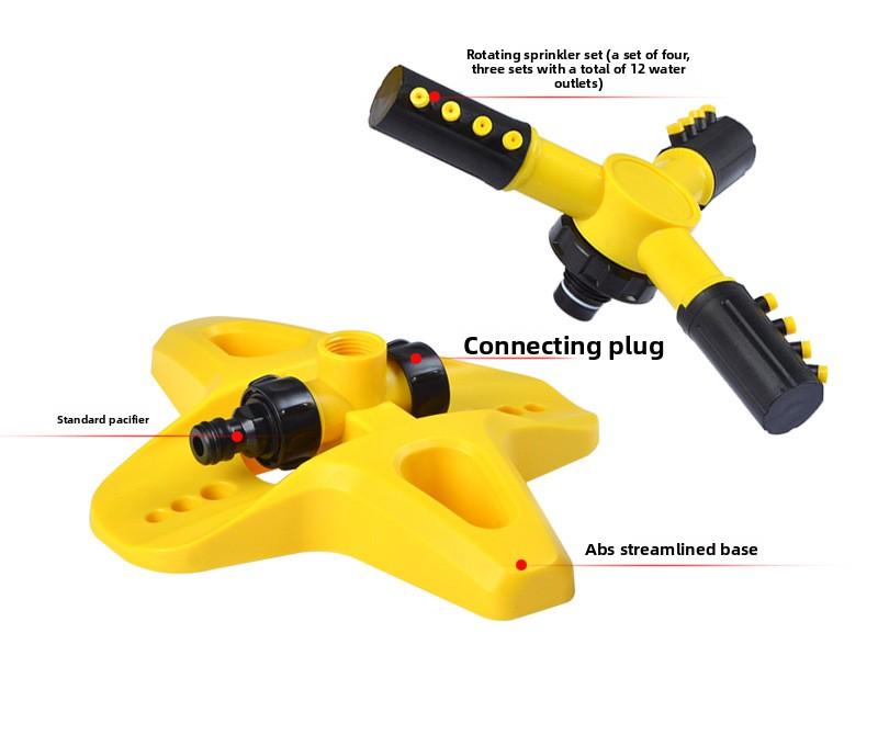 Eco 360-Degree Rotating Automatic Sprinkler for Villas and Gardens, ideal for watering lawns and can be connected in series