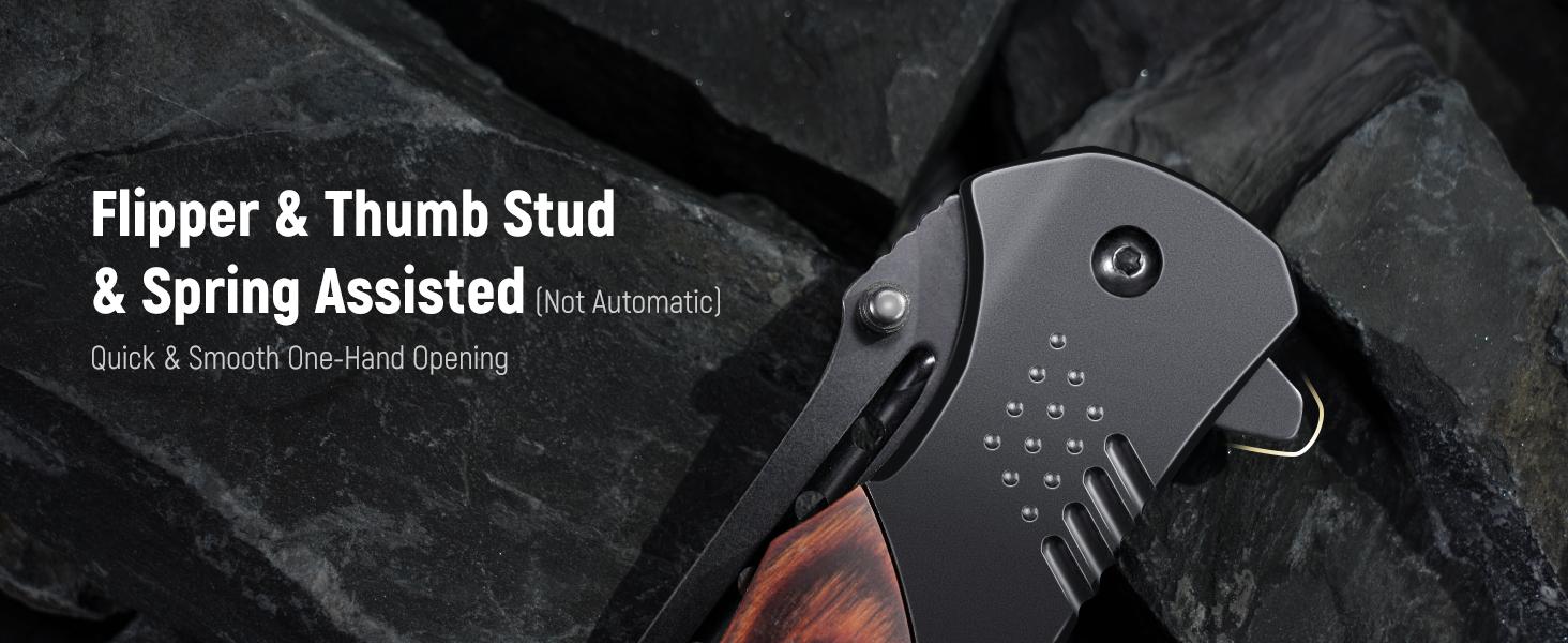 [Spring Savings] All-Purpose Foldable Knife with Wood Handle for Outdoor Adventures & Farm Work