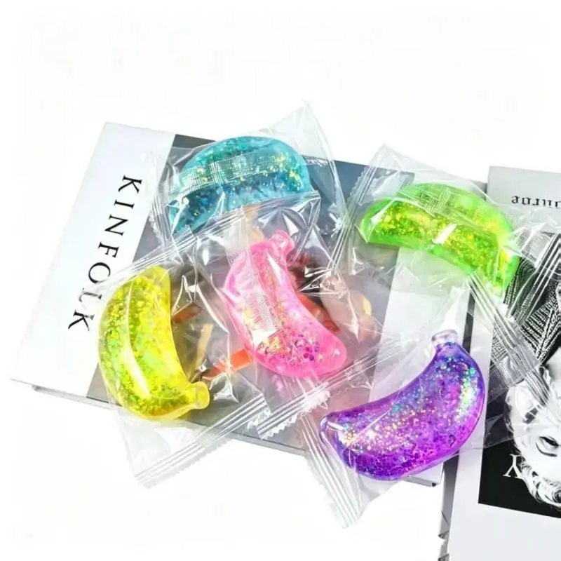 Soft Non-Rebound Banana Tomato Stress Toy Portable Anti-Anxiety Fidget for Travel Office Adults Use