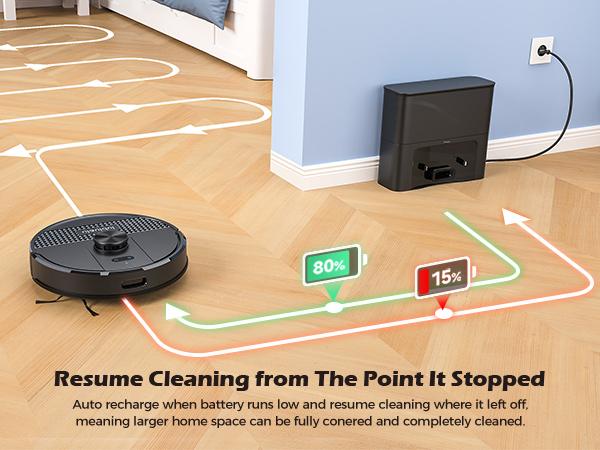 Lubluelu SL68 Plus Smart Robot vacuum and Mop with Auto-Empty Dock, 5500Pa Strong Suction, 60-Day Large Dustbin, LiDAR Navigation, Alexa & App Control – for Pet Hair, Floors & Carpets