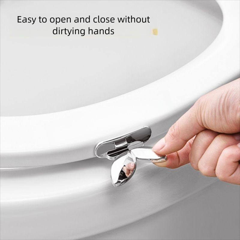 3-Pack Toilet Lid Handle, Self-Adhesive Leaf Design, Easy Install, Multi-Purpose Grip, Fits Toilet Lid/drawer/cabinet, Bathroom Home Accessories