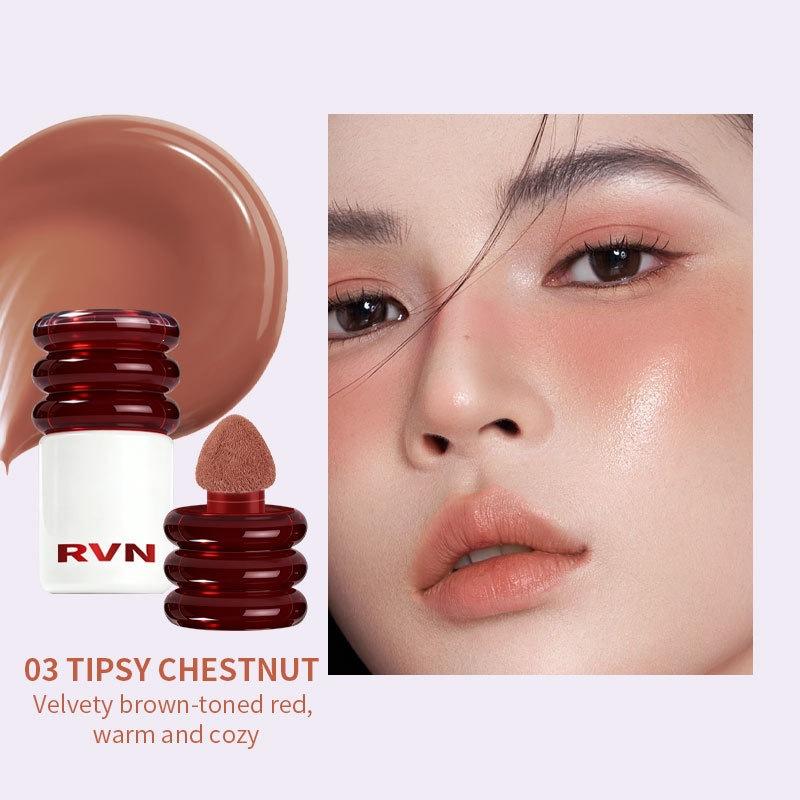 Creamy blendable water-glow Korean style blush stick, ultra-smooth liquid blush, naturally brightens skin tone, silky and soft texture, pure and seductive dewy skin