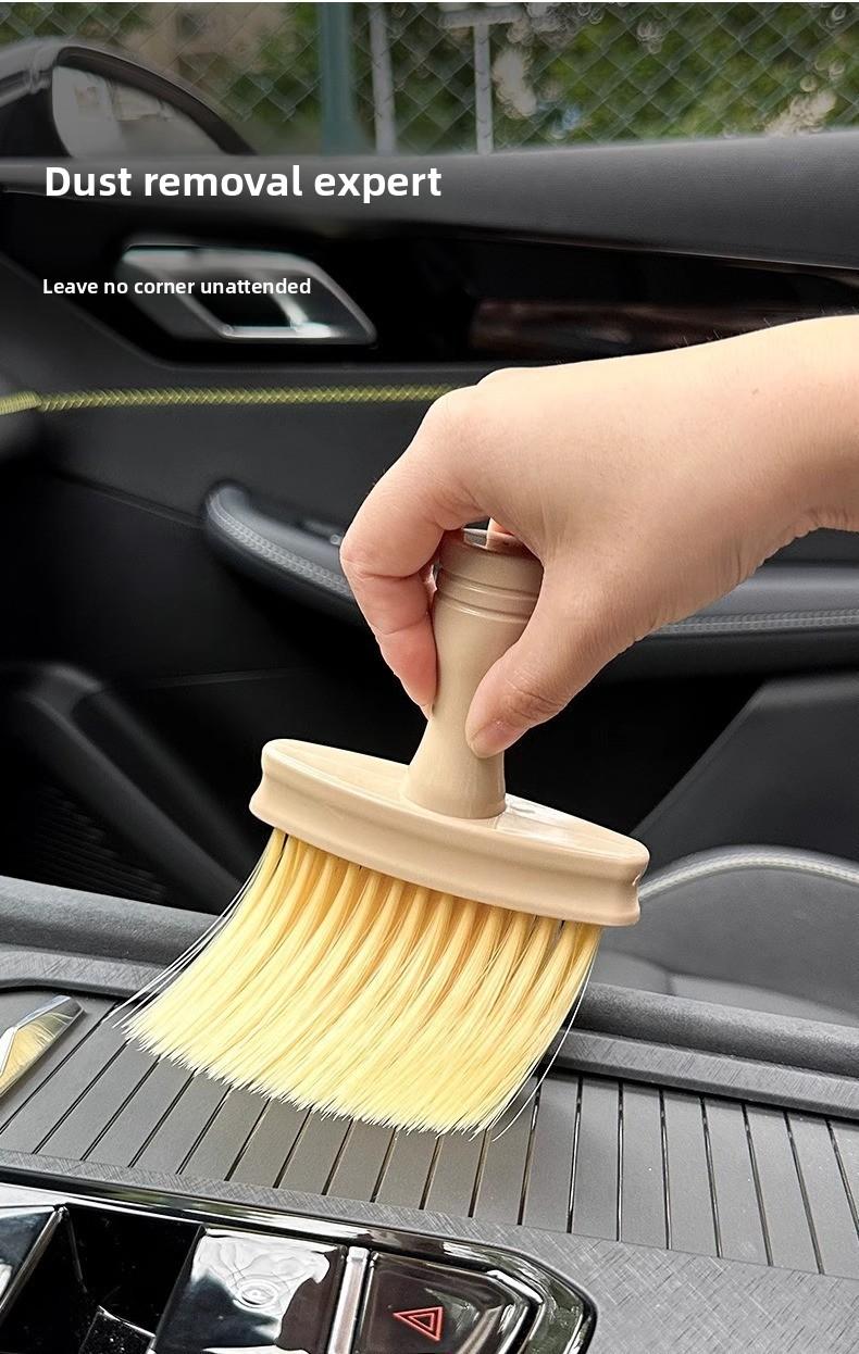 Multi-Purpose Dust Cleaning Brush for Car Interior & Home Use, Soft Bristle Crevice Cleaner for Keyboard, Window Sill & Air Vent, Large Dusting Brush to Remove Dust & Debris Efficiently