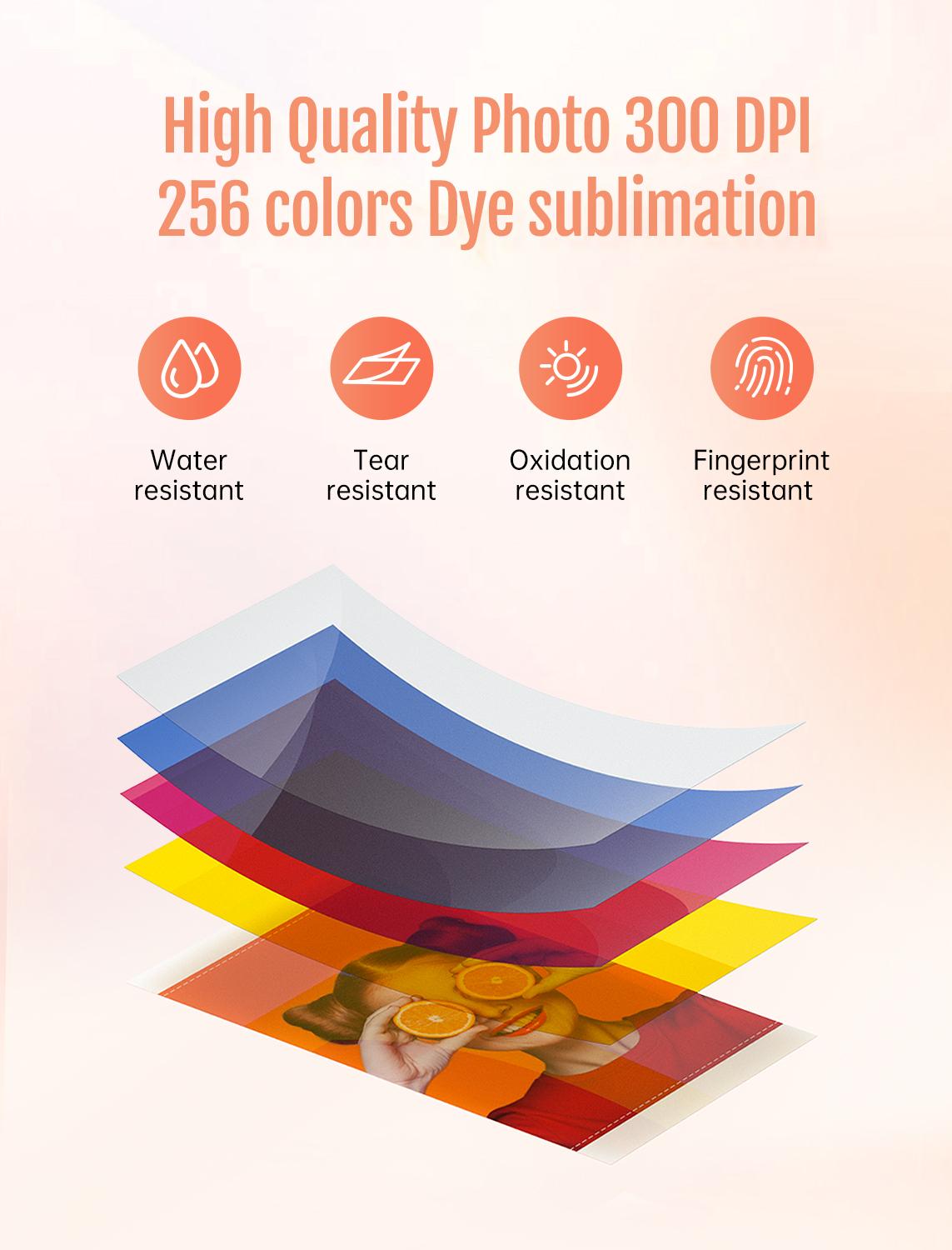 Hanin 4x6 Photo Printer, Includes 20 Sheets & 1 Ribbon, Portable Thermal Dye Sublimation Printer with AR Video Printing, Valentine's Day Gift