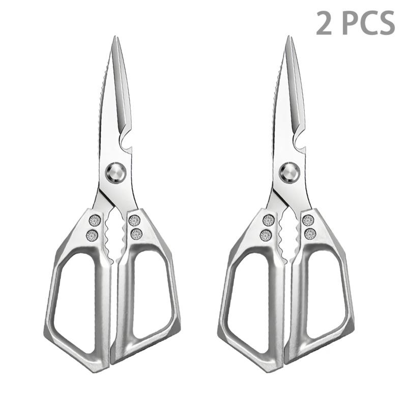 1/2 piece set of multifunctional stainless steel kitchen scissors, which can easily cut vegetables, meat, and fish, is a practical and durable kitchen essential tool