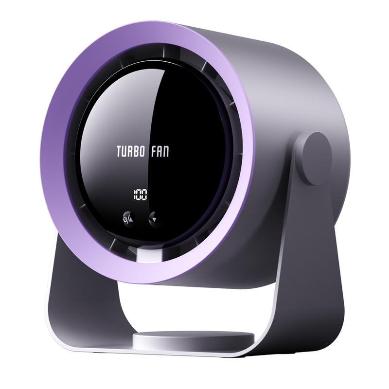 USB Charging Fan with Digital Display, 100-Speed Turbo Powerful Fan, Adjustable and Portable Desktop Hanging Fan, Strong Wind Cooling for Summer, Suitable for Home, Kitchen, Bathroom, Office, Outdoor Camping