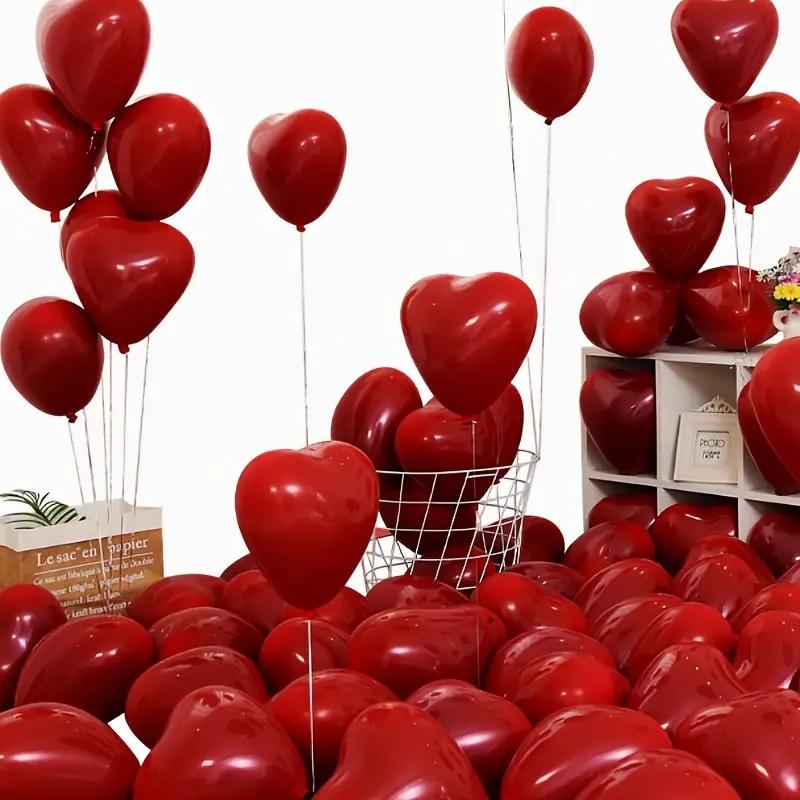 31pcs Heart Shaped Balloons 10inch/25.4cm, Valentine's Day Wedding Anniversary Engagement Proposal Birthday Party Decorations