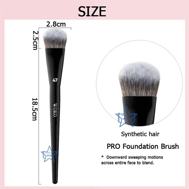 Professional Makeup Brush, 47 Foundation Brush Broom, Shadow Liquid Cream Blender, Angled Blush Brush, Cosmetic Tool for Precision Application