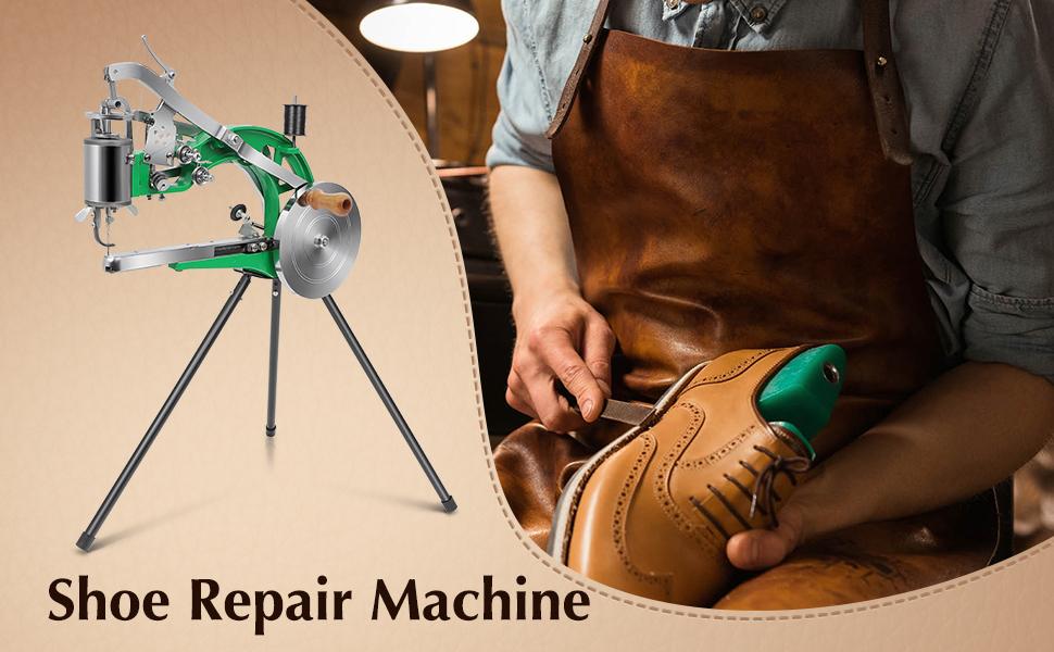 Shoe Repair Machine,Cobbler Sewing Machine,Leather Sewing Machine,Manual Dual Cotton Nylon Line Sewing Machine for Upsolery,Clothes,Zippers and Tents