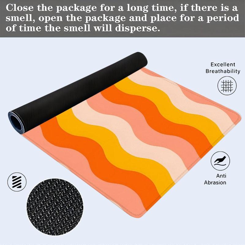 Retro Wave Desk Pad Gaming Mousepad XXL Mouse Pad For Laptop Desk Mouse Pad Extra Large With Non-Slip Rubber Base Stitched Edges Surface For PC Gamers Office Workers & Home Use Perfect Gift For Birthday Christmas Holiday Season