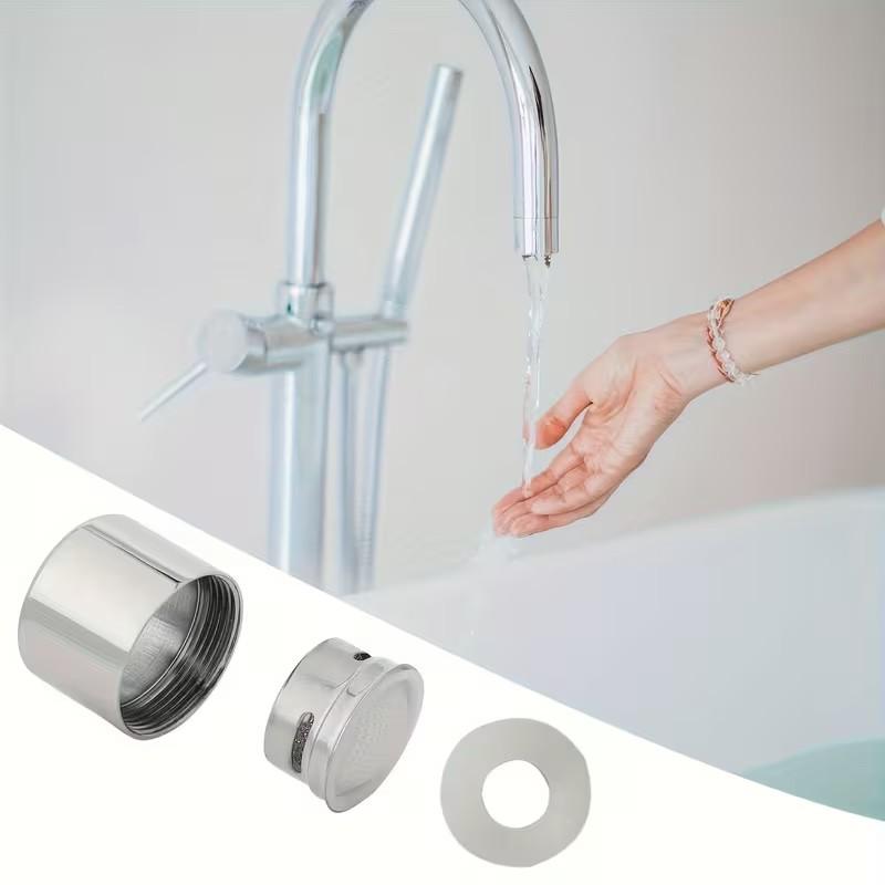 4pcs 22mm Aerator for Sink Insert Filter, Chrome Plated Bubbler with Seal, Ideal for Bathroom and Kitchen Faucets