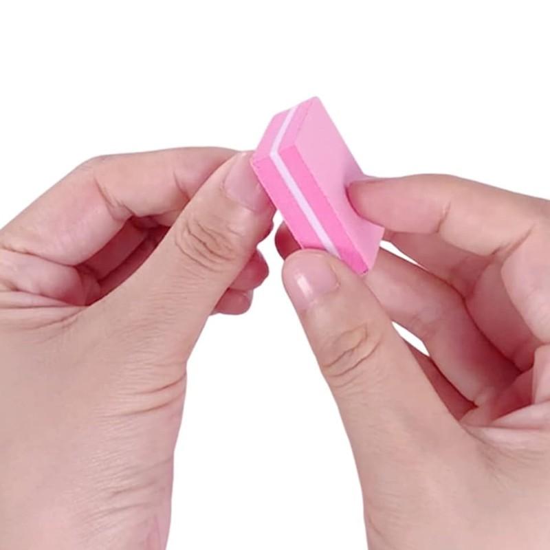 10/25/50pcs lot Double-sided Mini Nail File Blocks Colorful Sponge Nail Polish Sanding Buffer Strips Polishing Manicure Tools