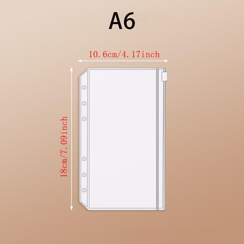 5 PVC Transparent Bags, A6 Notebook Organizer, A5 Zipper Pouch, Document Bag, Budget Book, Business Card Holder, A4 Binder Sleeve