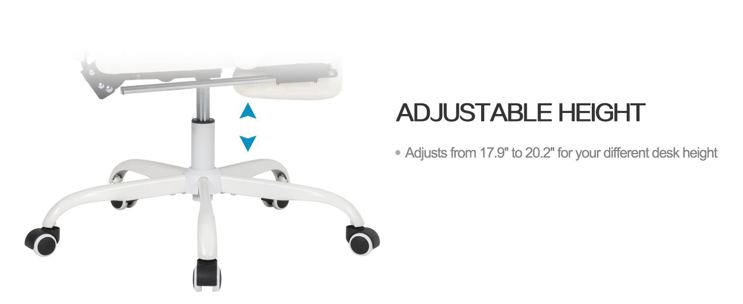 Qulomvs Ergonomic Office Chair - Adjustable High Back Mesh Office and Gaming Chair with Footrest, Suitable for Home and Office Use