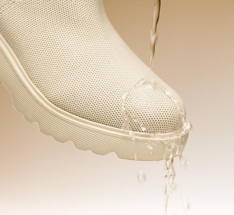 VIVAIA Women's Round-Toe Platform Water Repellent Chunky Wedge Boots-– Lightweight, Stable & Perfect for Travel & Outdoor Wear, Non-slip Boots for Women & Girls, Lug Sole Chelsea Boots Footwear Walking Shoes (Everly)