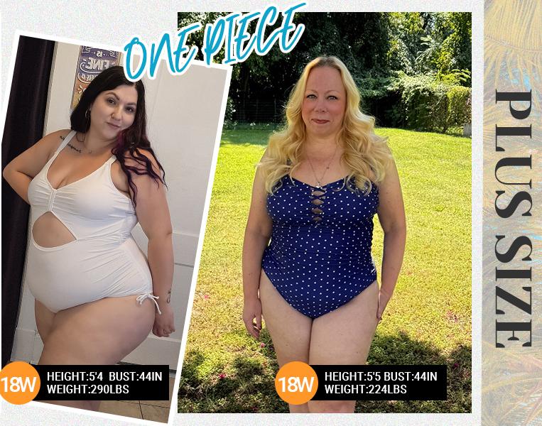 Yonique Women Plus Size One Piece Swimsuits Tummy Control Bathing Suits Vintage Swimwear