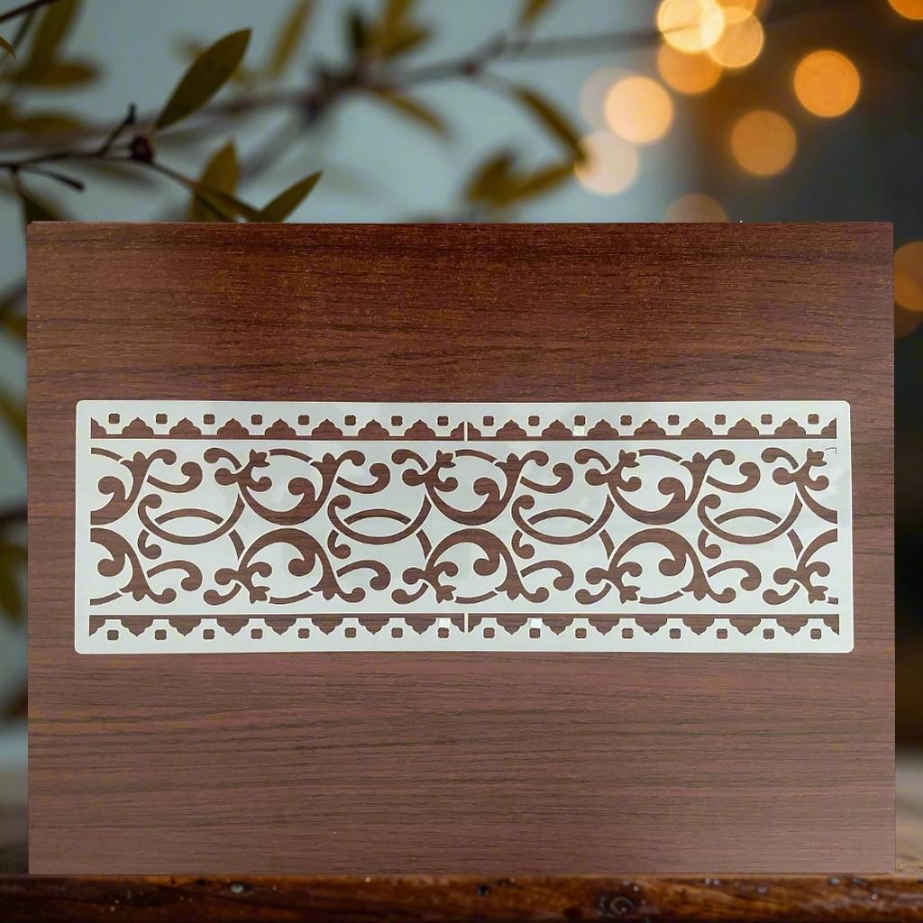 12 Piece Vintage Lace Drawing Templates Totem Cutout Molds, Retro Floral Design Stencils for Crafting, DIY Art Supplies