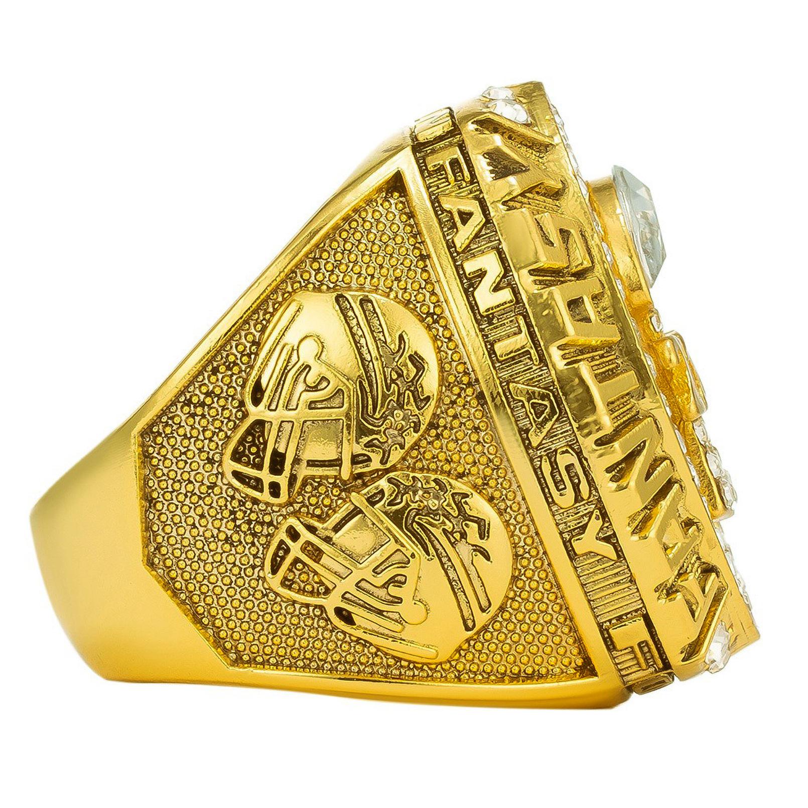 2026 Fantasy Football Championship Ring in Gold Zinc Alloy