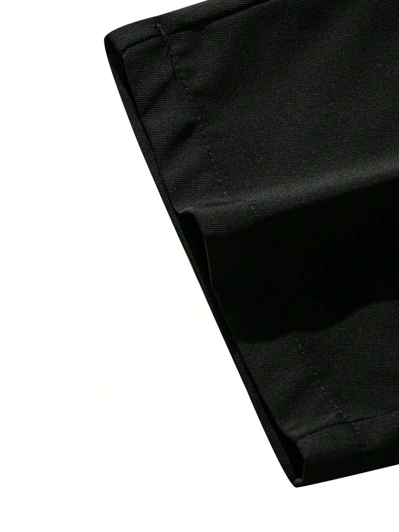 Men's Pleated Wide Leg Suit Pants, Formal Wear, Casual Loose Fit, Business & Street Style, Mid Waist, Drawstring Waist, Adjustable Pants, All Seasons