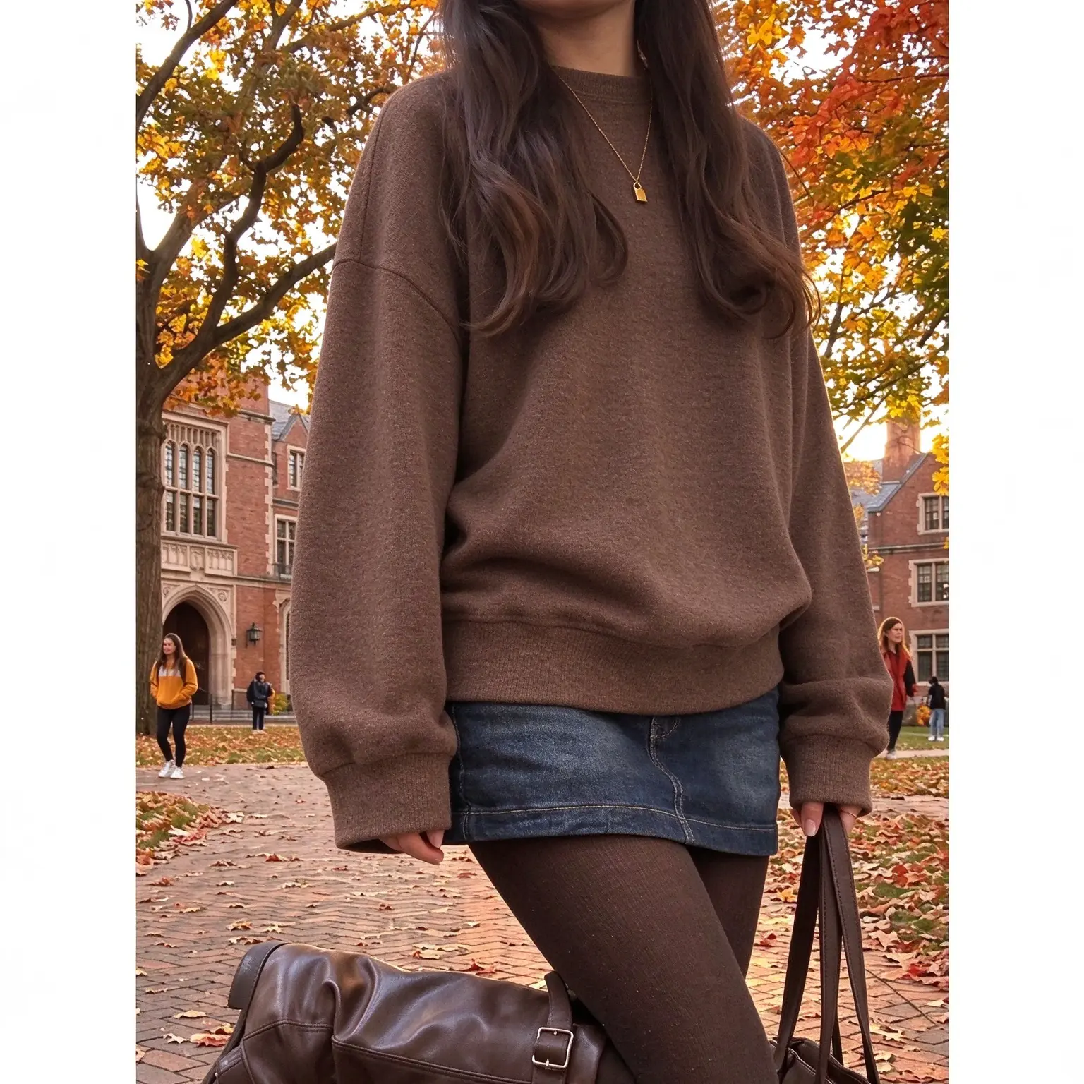 Women's Round Neck Dropped Shoulder Knit Sweater, Loose Fit Solid Color Basic Pullover, Vintage Style, Suitable For Commute, Campus, Daily Occasions