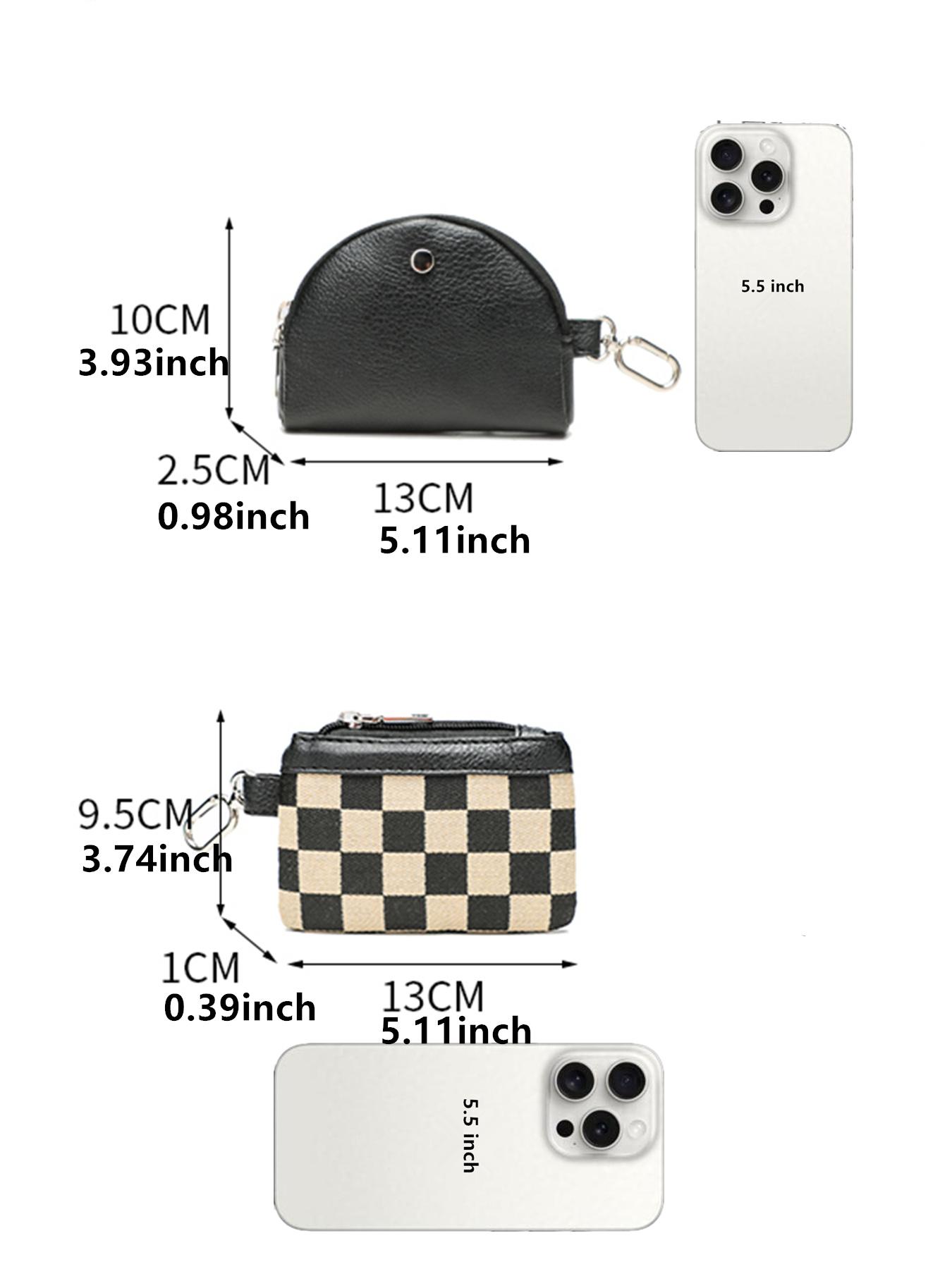 Women's Elegant Checked Pattern Zipper Short Wallet, Fashionable Colorblock Plaid Pattern Coin Purse, Casual Trendy Versatile High-quality Daily Wallet