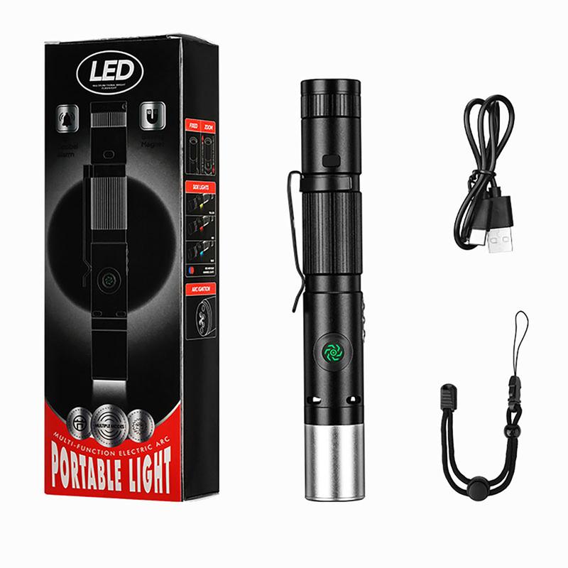 LED Flashlights Mini Camping Flash Light with High Lumens, Magnetic Tail, Zoomable, Bright,Versatile Tactical Flash Light for Home Outdoor Camping Running, Jogging, Walking, Mother's Day Valentine's Gifts