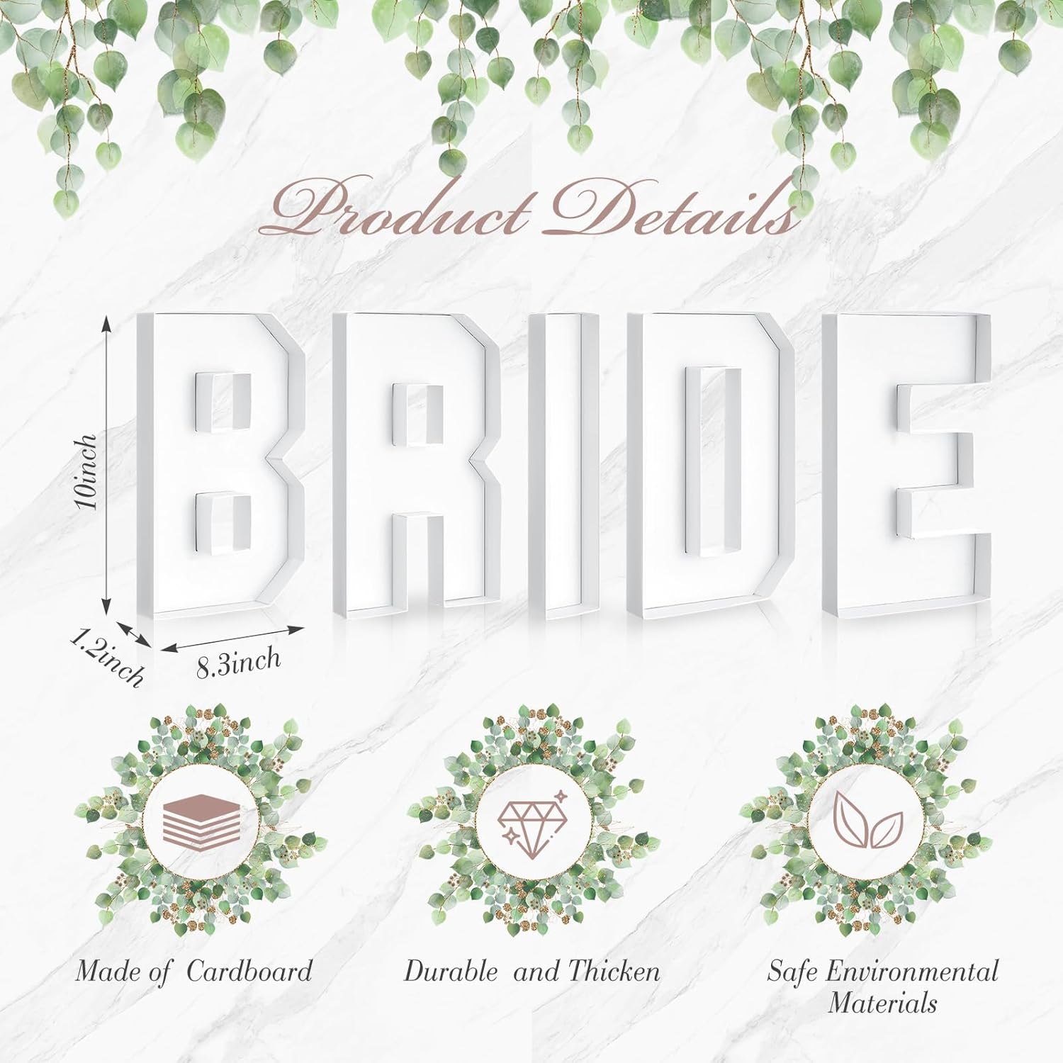 5 count Bride Charcuterie Letter Boxes, Preassembled  Trays | Sturdy Cardboard,  to Fill, Holds Fruit Candy Cupcakes , Ideal for Bridal Showers Weddings and Photo Displays