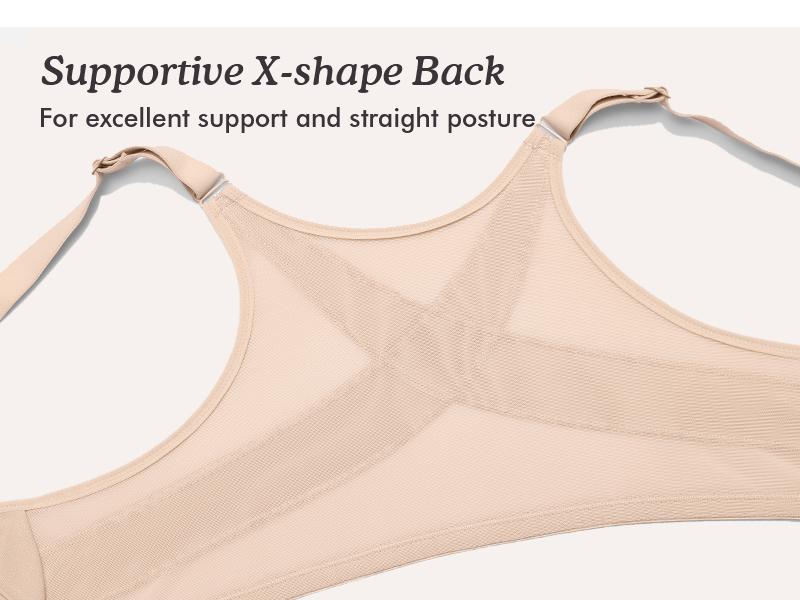 DELIMIRA Women's Front Closure Bras Posture Full Coverage Plus Size Lace Underwire Unlined Bra SpringStatements